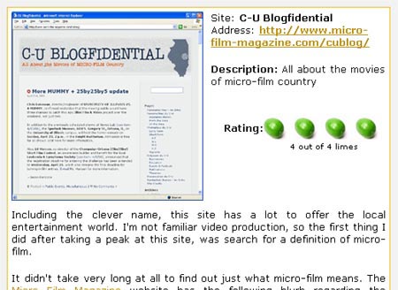 C-U Blogfidential review excerpt :: CUBlogs.com